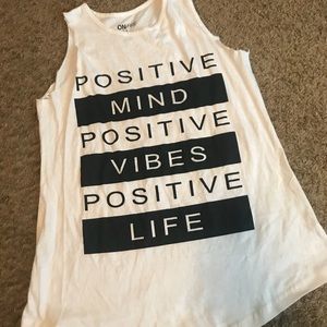 positive mind positive vibes positive life tank